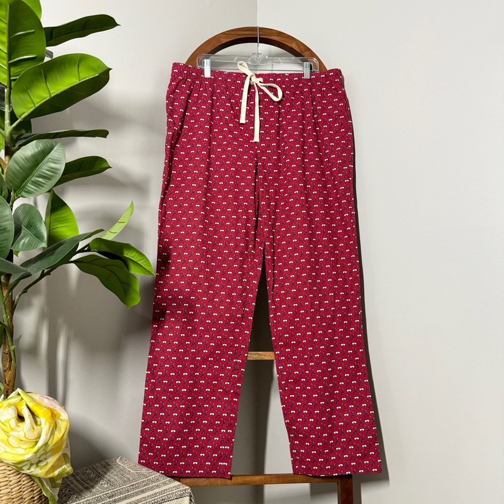 Vineyard Vines XL Red Skis and Goggles Lounge Pajama Pants NEW